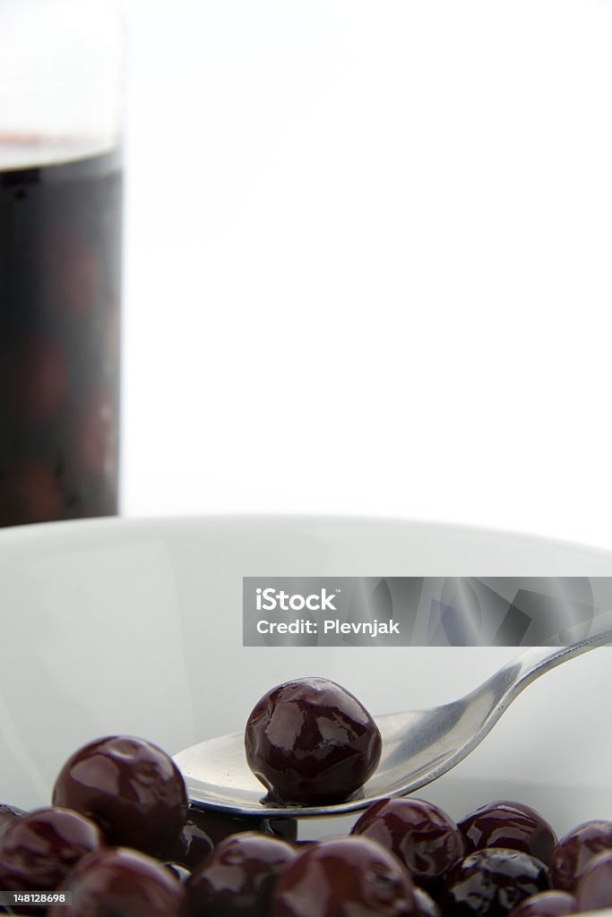 Um pote de cereja - Foto de stock de Alimentação Não-saudável royalty-free