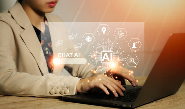 istock Digital transformation technology strategy, IoT, internet of things. Businesswoman using computer laptop with AI and Digital Icons Ai machine learning technology. 1481289189