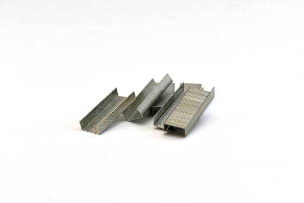 istock Staples for stapler 24 by 6 on white. 1481289190