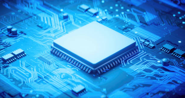istock 3D rendering of cyberpunk AI. Circuit board. Technology background. Central Computer Processors CPU and GPU concept. Motherboard digital chip. Tech science background. 1481292903