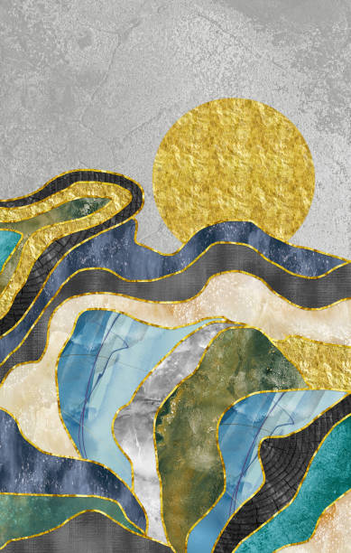 istock 3d colorful texture marble wallpaper for wall frames poster. resin geode and abstract art, watercolor geode painting. golden and gray marble background 1481295365