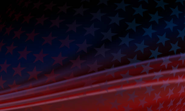 istock Composition with abstract dark silhouette of USA flag 1481308305