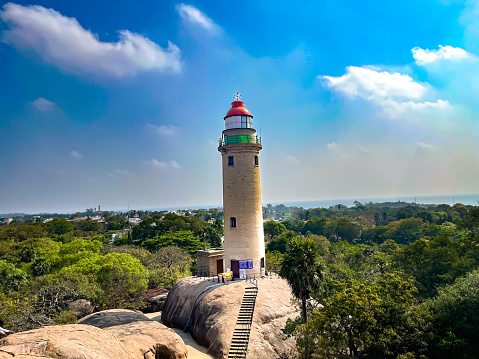 Mahabalipuram Lighthouse is located at south of Chennai and although just a century old compared to more ancient sights in town.