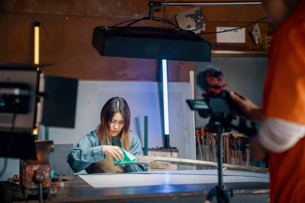 Two Gen Z influencers making a video for social media