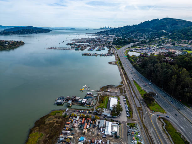 istock Sausalito, Mill Valley, North San Francisco Aerial. Pacific Ocean Highway 1481313531