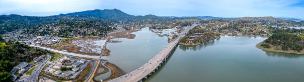 istock Sausalito, Mill Valley, North San Francisco Aerial. Pacific Ocean Highway 1481313543