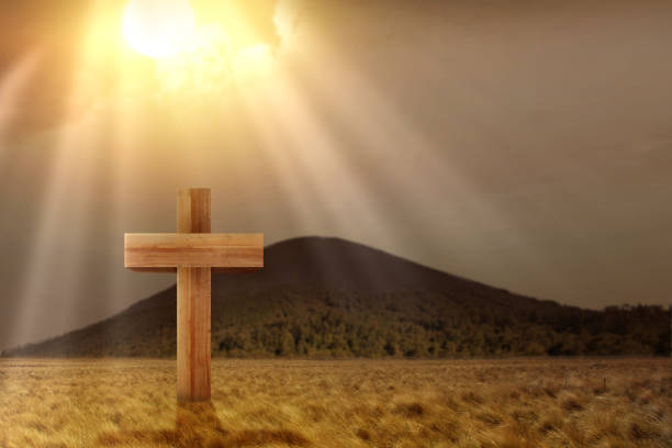 istock Christian Cross on the field 1481315054