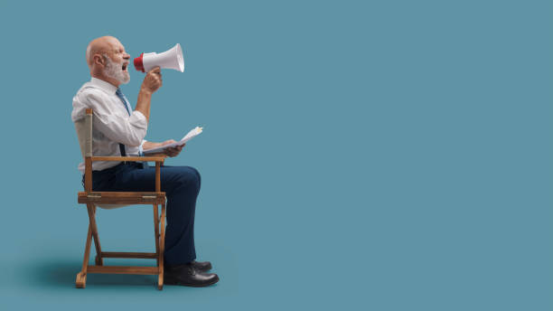 istock Film director shouting with a megaphone 1481316164
