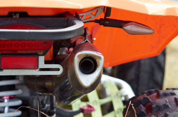 istock Exhaust pipe of a ATV close up 1481317658
