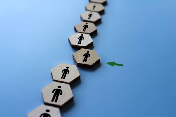 istock Wooden blocks with people icon join the team. 1481319713
