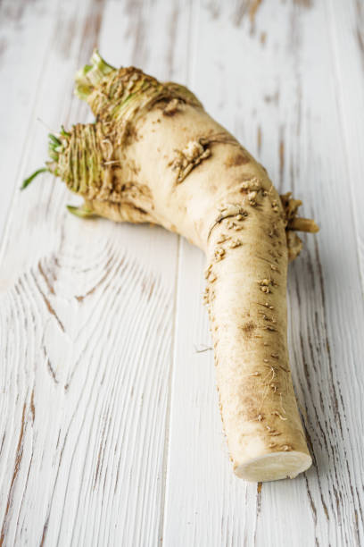 istock aromatic horseradish root on a white rustic wooden background 1481319824