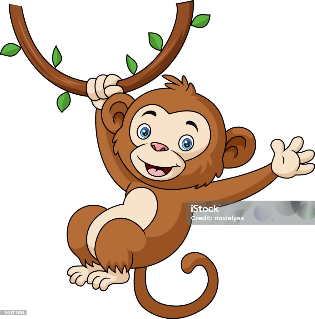 desenho de macaco comendo banana ilustração 3545292 Vetor no Vecteezy