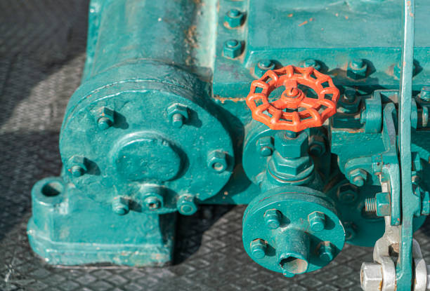 Industrial valve in machine room