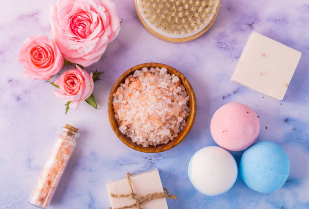 istock Bath supplies colorful bath balls 1481323330