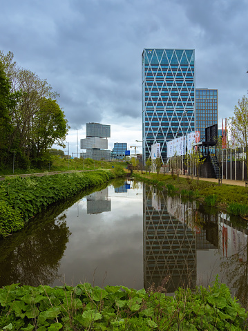 Amsterdam, Netherlands - April 27, 2022: Ernst et Young is a global network of companies for tax and transaction consulting, financial advisory, corporate and management consulting and legal advice.