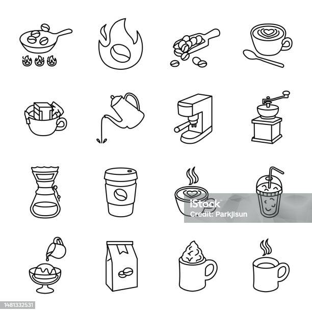  Ilustración de Iconos De Vectores De Café y más Vectores Libres de Derechos de Agua