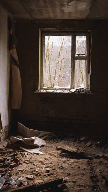 istock Interior of an old, abandoned building 1481333926