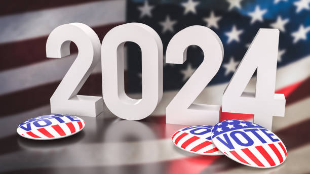 istock The Usa flag and 2024 for vote concept 3d rendering 1481337614