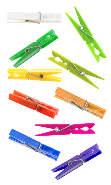 istock Colorful cloth pegs on white background 1481338594
