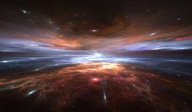 istock Time warp, traveling in space. Time dilation 1481341920