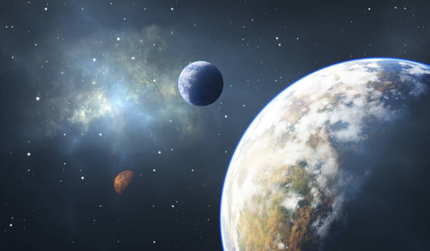 istock Rocky planets, Exoplanets or Extrasolar planets, space background. 1481343091