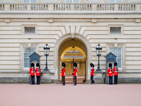 Changing of the guard at Buckingham palace