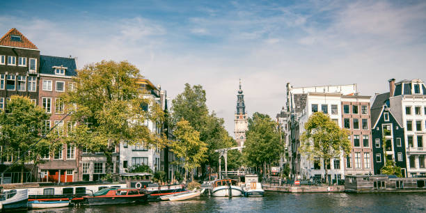 istock Amsterdam view over the river Amstel in the downtown canal district during summer 1481343653