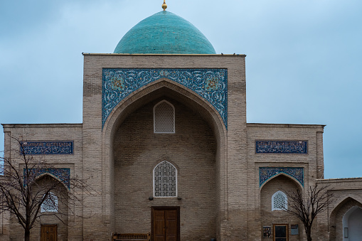 classic Dome mosaic photo of Uzbekistan, Tashkent, view of Dome of Barak Khan Madrasah