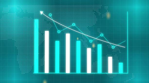 istock Business growth concept in allusive graph chart showing marketing sales profit illustration graphics design. 1481348258