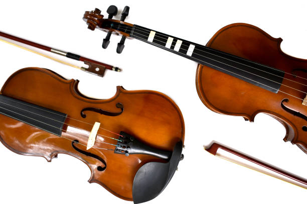 istock Part of Violin and bow isolated on white background. 1481349124