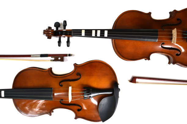 istock Part of Violin and bow isolated on white background. 1481349134