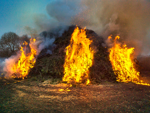 Traditional Easter bonfire