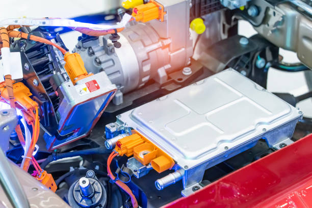 istock electric system of eco car engine Automotive part concept 1481351324