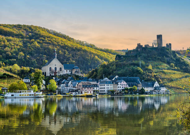 istock Beilstein village and its reflection on Moselle river during sunset in Cochem-Zell district, Germany 1481351336