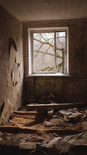 istock Interior of an old, abandoned building 1481354346
