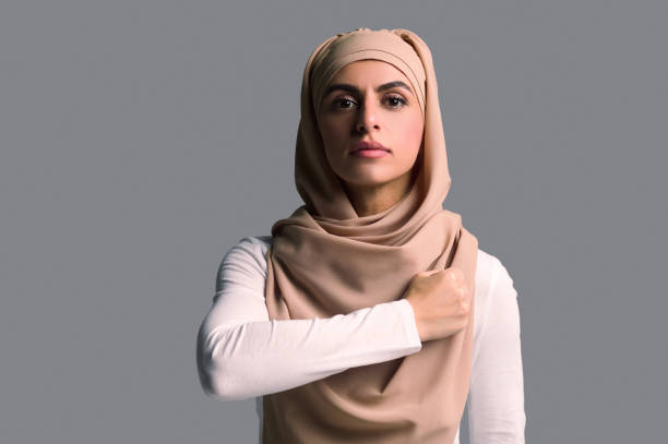 istock Muslim woman in hijab looking determined and confident 1481354652