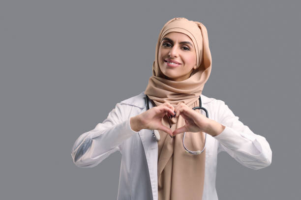 istock Young female doctor in hijab looking confident 1481354703
