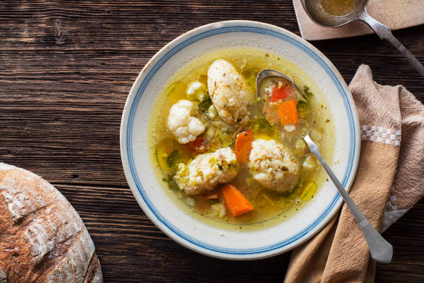 istock Chicken soup with vegetable and semolina dumplings 1481357244