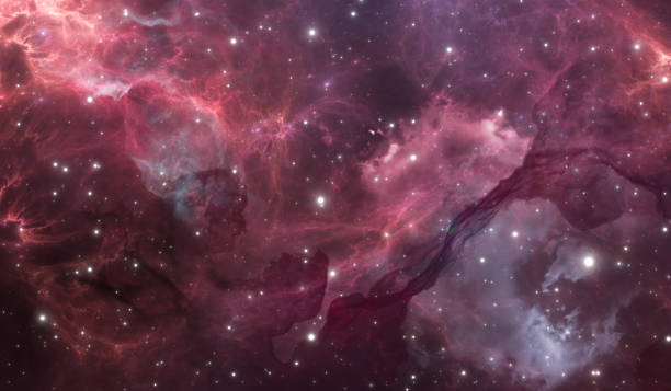 istock Glowing huge nebula with young stars. Space background 1481363520