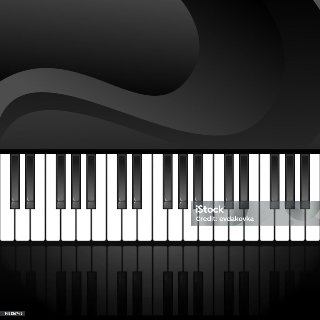 Абстрактный фон с фортепиано ключей - Векторная графика Абстрактный роялти-фри