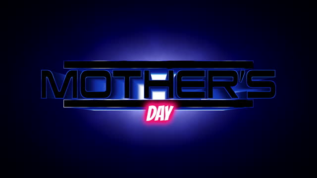 Mothers Day with retro text in cinema style