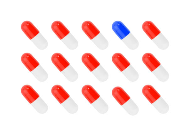 istock Pharmaceutical background, seamless pattern of red pills on a white background. 1481372224