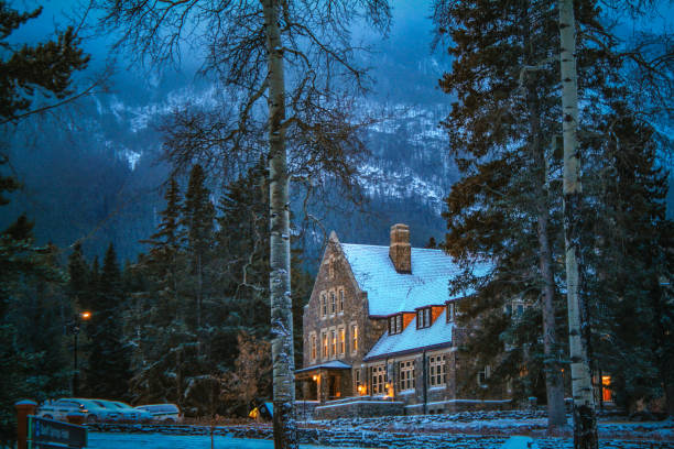Banff National Park Administrative Building In winter