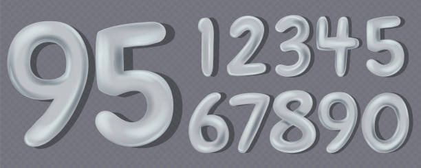 リアルな3d数値 - wedding financial figures number ornate点のイラスト素材／クリップアート素材／マンガ素材／アイコン素材