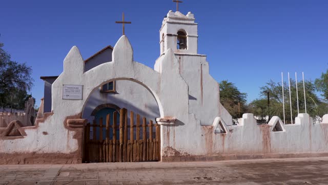 in motion view of Church of San Pedro de Atacama in San Pedro de Atacama