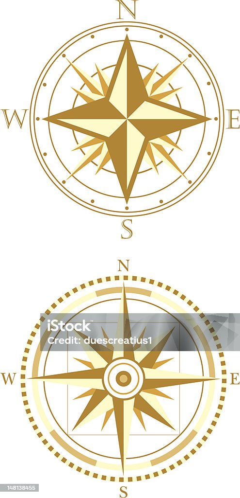 Compasses - Vetor de Amarelo royalty-free