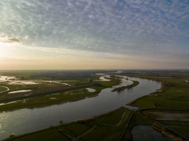istock IJssel and Reevediep springtime sunset panoramic bird's eye view 1481384622