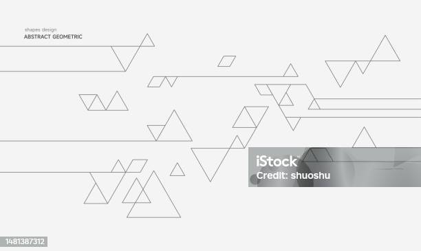 Geometric Triangle Vector Technology Abstract Triangle Geometric Technology Line Structure Banner Background ...