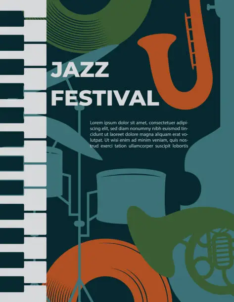 Vector illustration of jazz festival poster