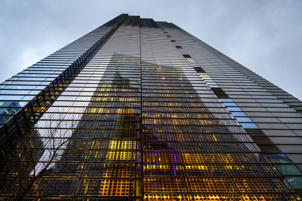 London, UK: The Heron Tower or 110 Bishopsgate, a tall building in the City of London. A central London skyscraper.